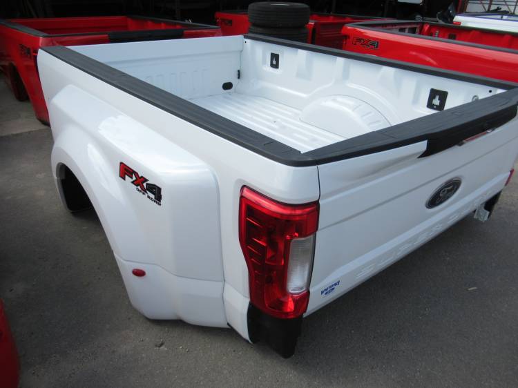 17-19 Ford F-250/F-350 Super Duty White 8ft Long Dually Bed Truck Bed - Image 5