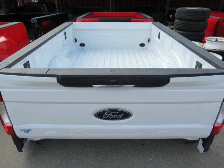 17-19 Ford F-250/F-350 Super Duty White 8ft Long Dually Bed Truck Bed - Image 4