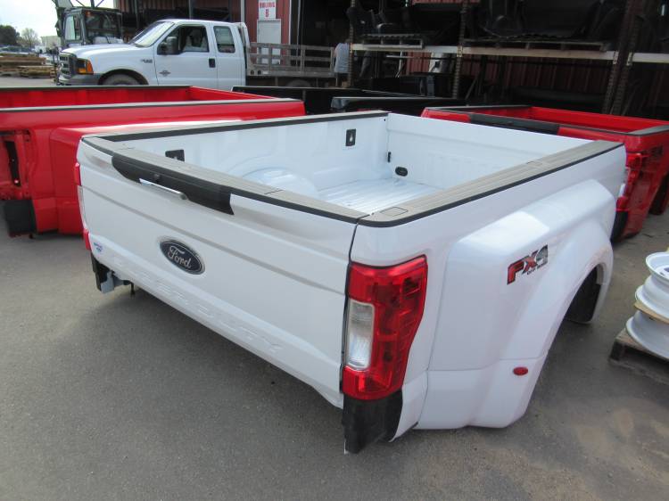 17-19 Ford F-250/F-350 Super Duty White 8ft Long Dually Bed Truck Bed